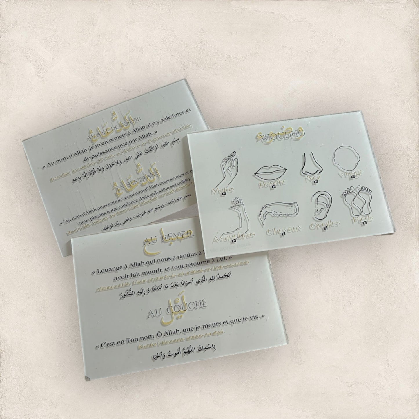 Lot de 3 plaques invocations